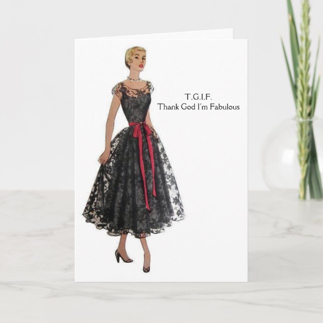 Retro Woman - TGIF - Tack och lov är jag Fabulous. (Framsida)