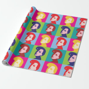 Retro Women Pop Art Presentpapper