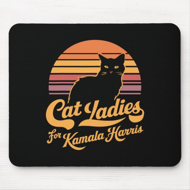 Retro Womens Kamala Harris Cat Dam Musmatta (Framsidan)