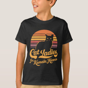 Retro Womens Kamala Harris Cat Dam T Shirt