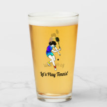 Retro Women's Tennis Player Anpassningsbar Text