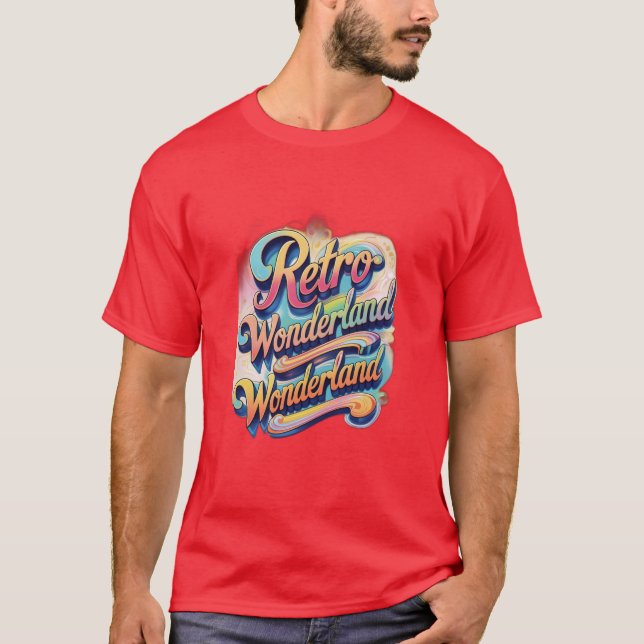 Retro Wonderland T Shirt (Framsida)