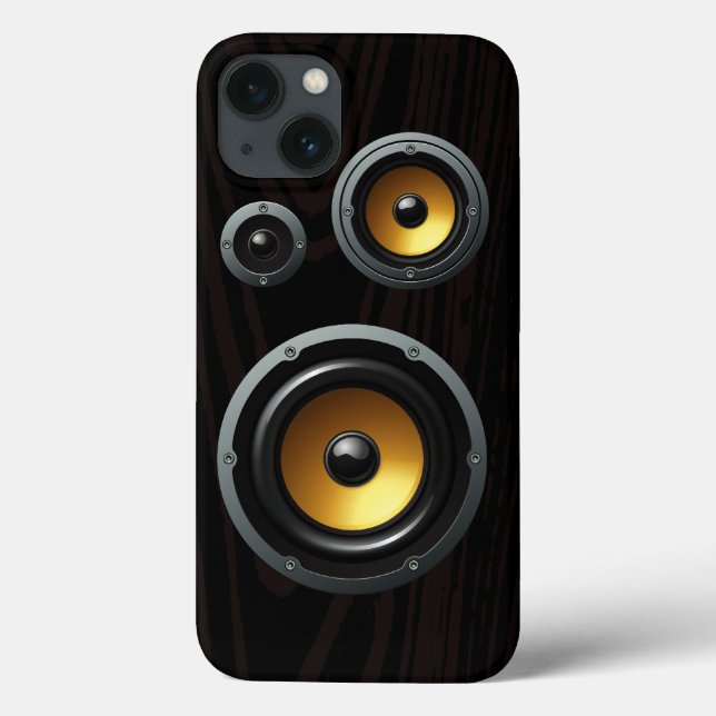 Retro Wood Grain Speaker Trio (Baksida)