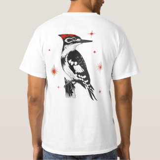 Retro Woodpecker - Mid Century Bläck Art T Shirt