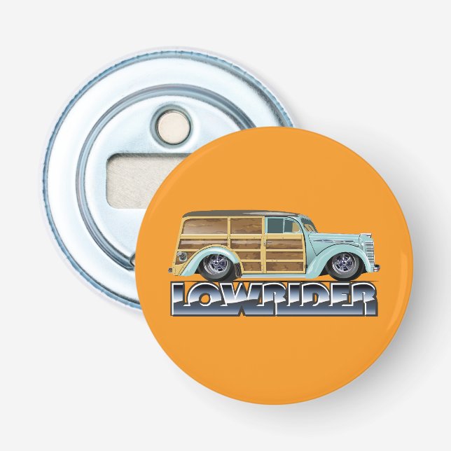Retro Woody Lowrider Flasköppnare (Framsidan)