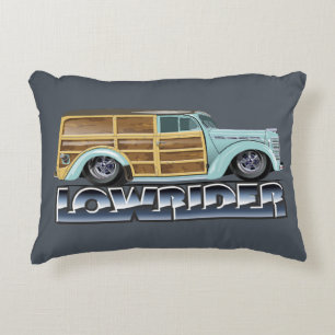 Retro Woody Lowrider Prydnadskudde