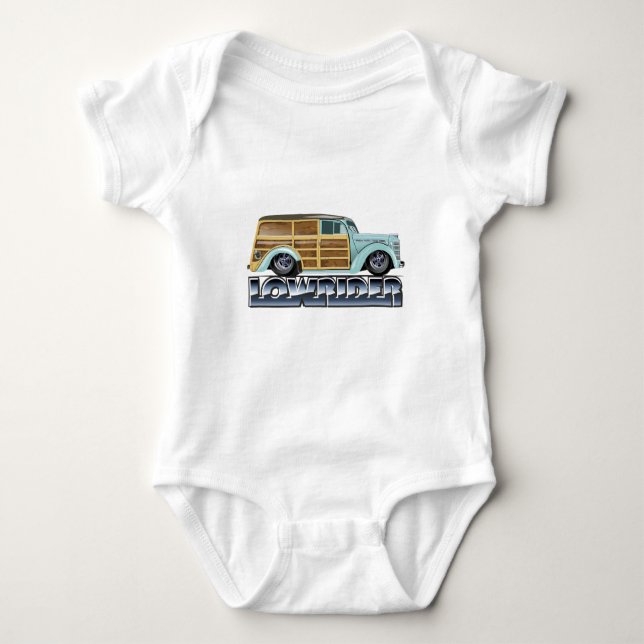Retro Woody Lowrider T Shirt (Framsida)