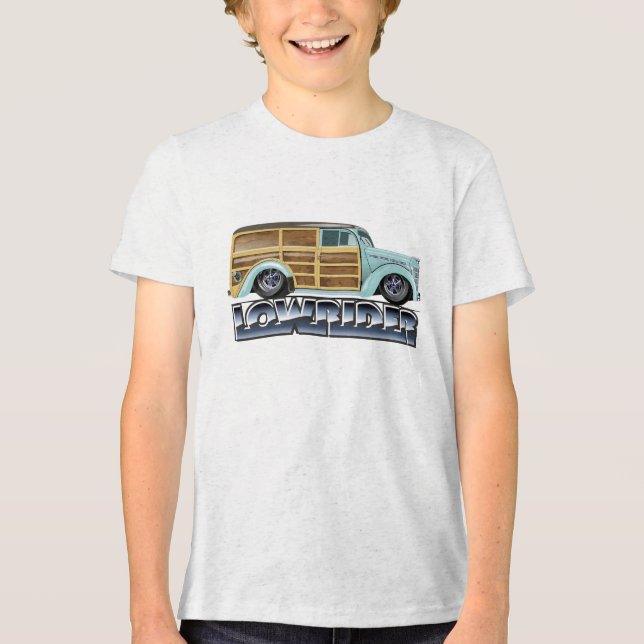 Retro Woody Lowrider T Shirt (Framsida)