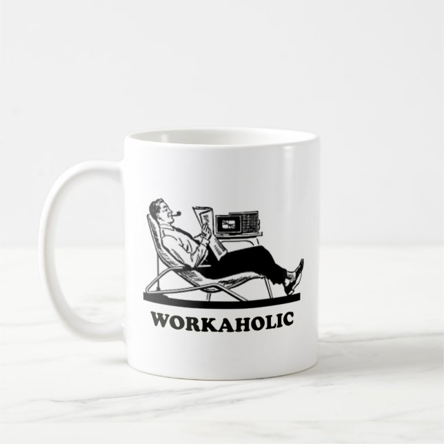 Retro Workaholic Kaffemugg (Vänster)