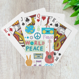 Retro World Peace Icons spelkort