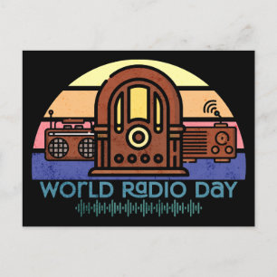 Retro World Radio Day Vykort