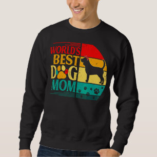 Retro World's Best Beagle Hund Mamma Mors dag Lång Ärmad Tröja