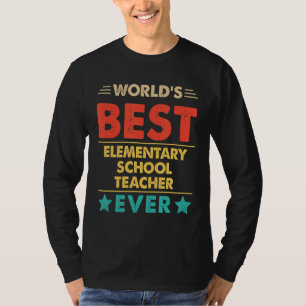 Retro World's Best Elementary School Teacher nånsi T Shirt