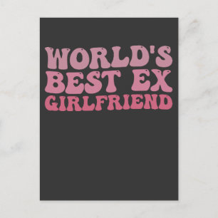 Retro World's Best Ex Girlkompis Groovy Inbjudan Vykort