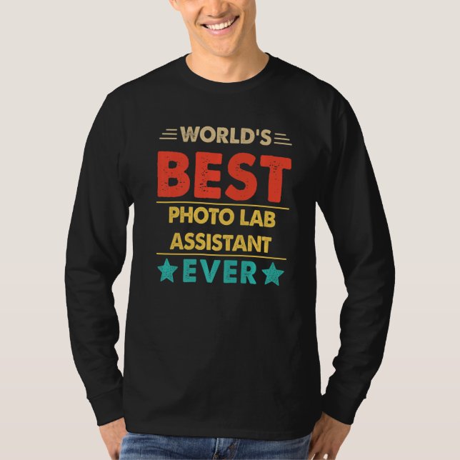 Retro World's Best Photo Lab Assistant Ever   T Shirt (Framsida)