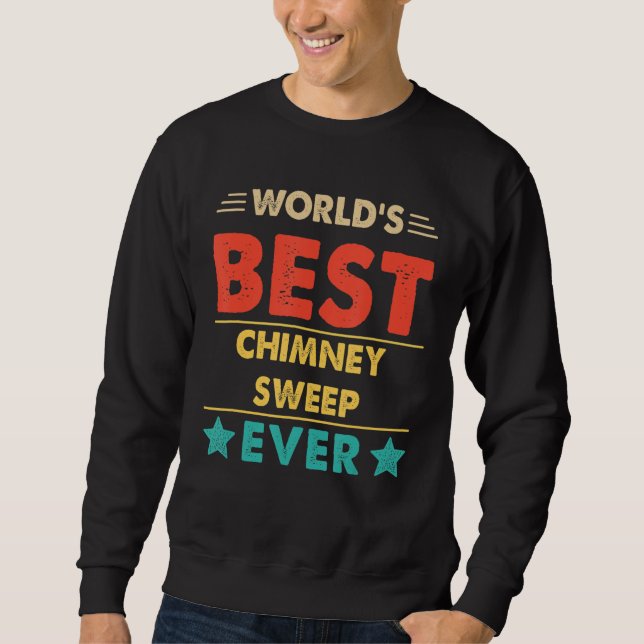 Retro World's Best Skorsten Sweep nånsin Lång Ärmad Tröja (Framsida)