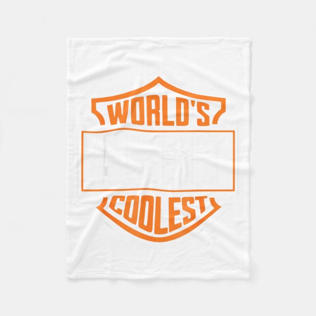 Retro Worlds Coolaste Faster Matchande Familjeåter Fleecefilt (Framsidan)