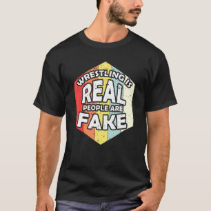 Retro Wrestling är verkliga människor som brottas T Shirt