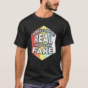 Retro Wrestling är verkliga människor som brottas T Shirt