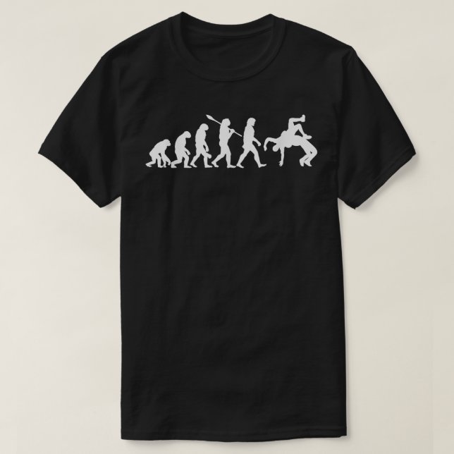 Retro Wrestling Evolution Funny Wrestling T Shirt (Design framsida)