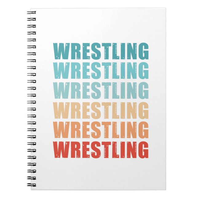 Retro Wrestling Vintage Gift Anteckningsbok (Framsidan)