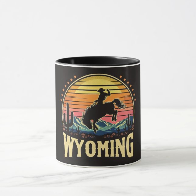 Retro Wyoming Cowboy Mugg (Center)