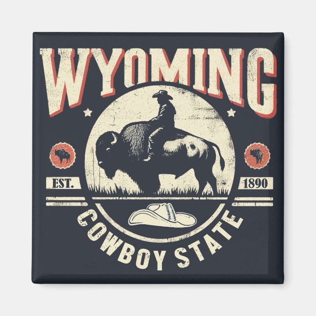 Retro Wyoming Magnet (Framsidan)