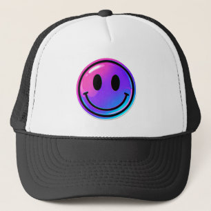 Retro Y2K Aesthetic Smile Ansikte Truckerkeps - Ne