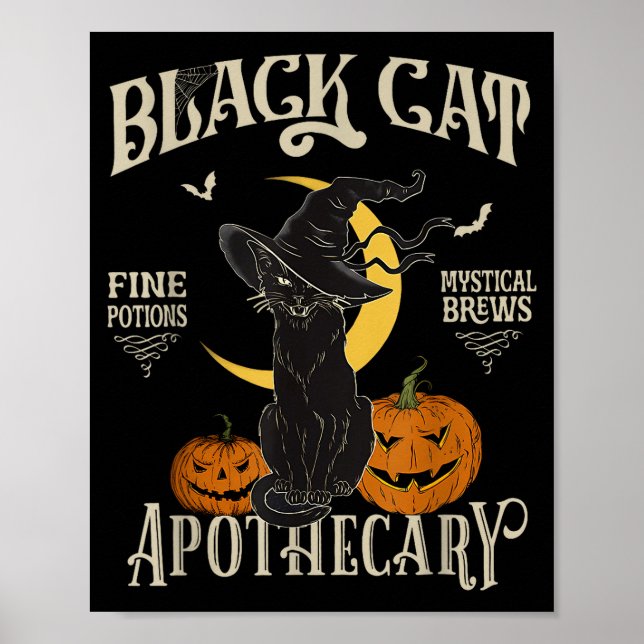 Retro Y Halloween Costume Black Cat M Athecary  Poster (Framsidan)