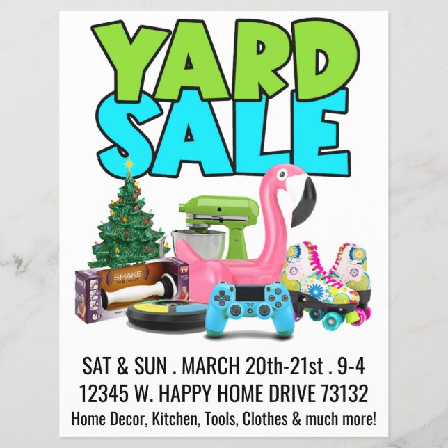 Retro Yard Sale Flyer (Framsidan)