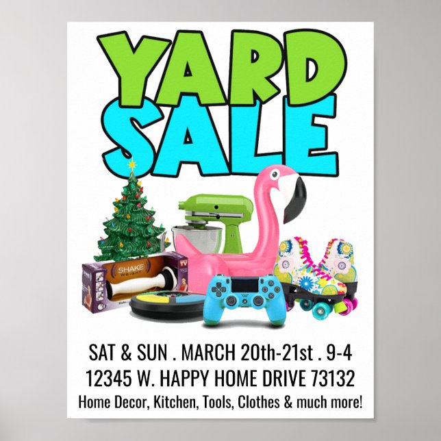 Retro Yard Sale Poster (Framsidan)