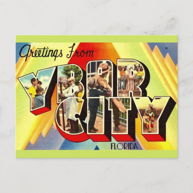 Retro Ybor City vykort (Framsida)