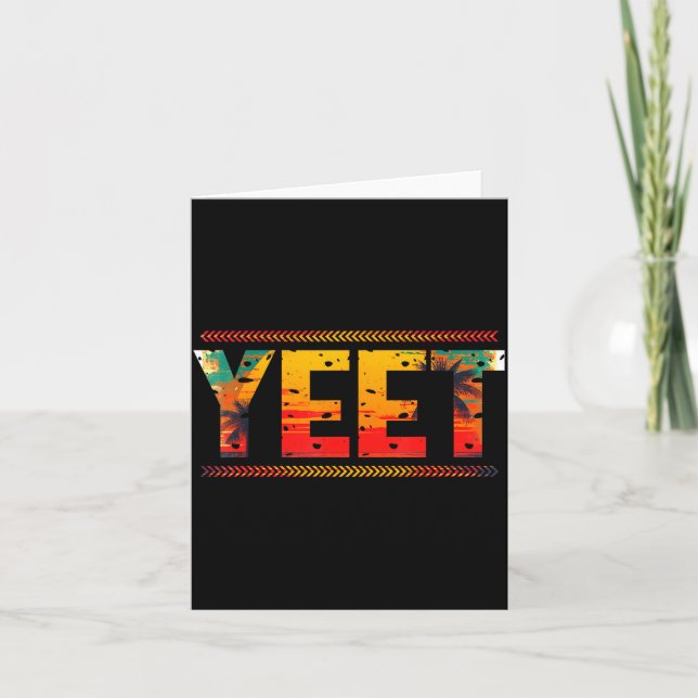 Retro Yeet Funny Saying Quote Slang Men Women Suit Kort (Framsida)