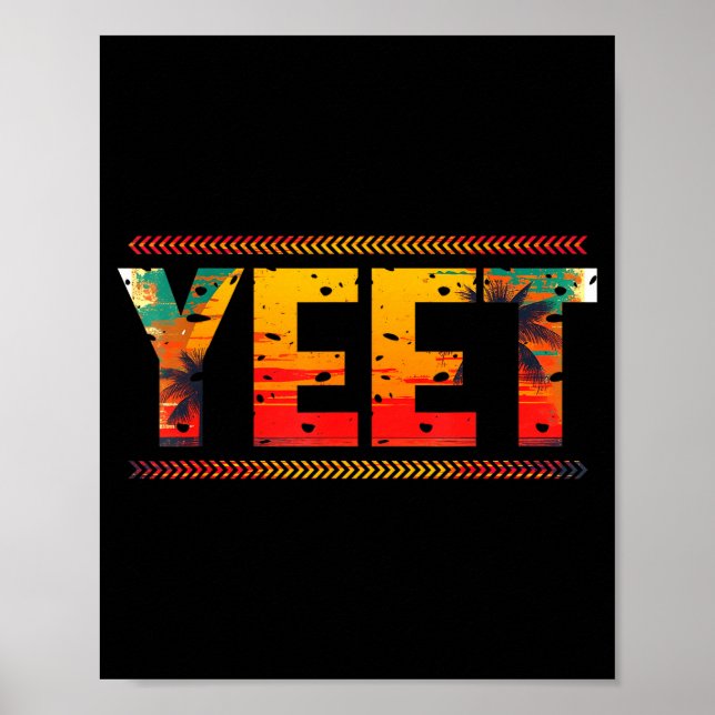 Retro Yeet Funny Saying Quote Slang Men Women Suit Poster (Framsidan)