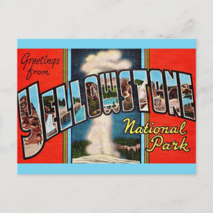 Retro Yellowstone National Park vykort