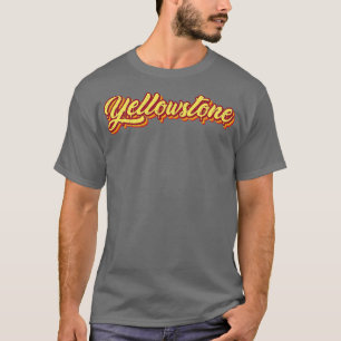 Retro Yellowstone Typography T Shirt