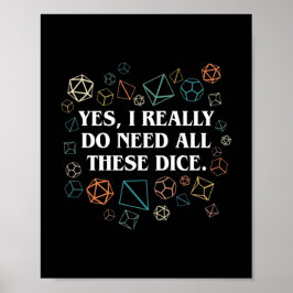 Retro Yes I Verkligen Do need All this Dice Tablet Poster