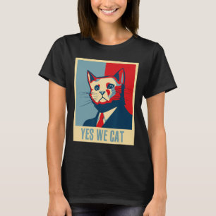 Retro Yes we Cat Funny Cat Lover Pet Owner T Shirt