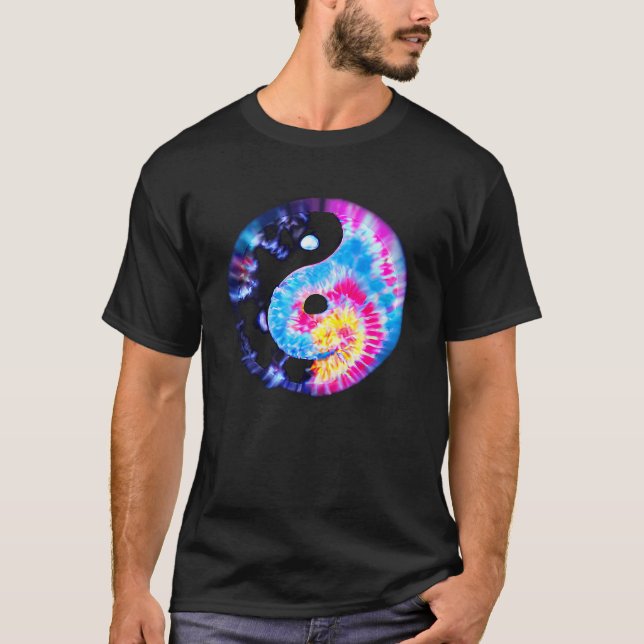Retro YIN YANG Vibes Yoga Meditation Chi Gong Ying T Shirt (Framsida)