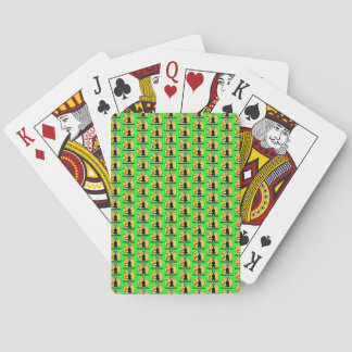 Retro ylande Halloween katt grön Casinokort