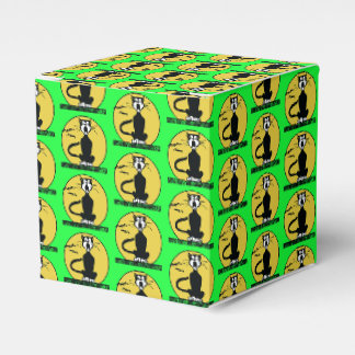 Retro ylande Halloween katt måne grön Presentaskar