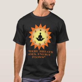 Retro Yoga Quote Powered by Breath ( T Shirt
