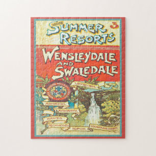 Retro Yorkshire Railroad Tourist Guide Cover Art Pussel