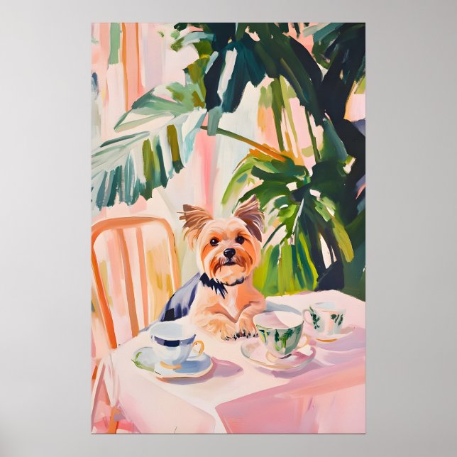 Retro Yorkshire Terrier-plakat, Yorkshire Terrier Poster (Framsidan)