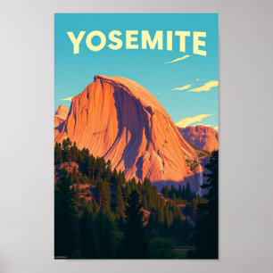Retro Yosemite Kalifornien Resa Illustration Poster