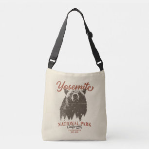 Retro Yosemite National Park California Black Bear Axelväska