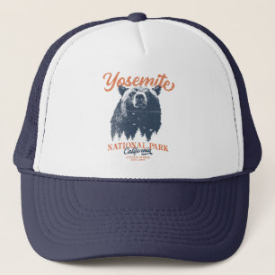 Retro Yosemite National Park California Black Bear Keps