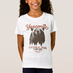 Retro Yosemite National Park California Black Bear T Shirt