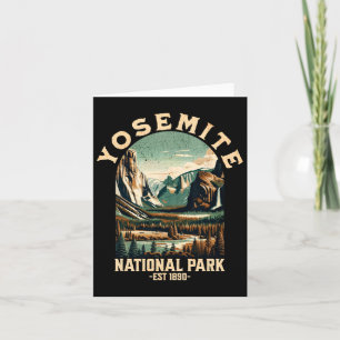 Retro Yosemite National Park Usa Vintage Vandring Kort