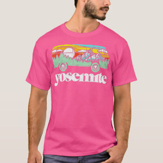 Retro Yosemite nationalpark Hippie Van & Mountain T Shirt